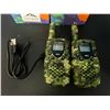 Image 2 : *NEW* Lot of 2 Sets Fayogoo Walkie Talkies for Kids w/ Flashlight & LCD Screen (Camo)