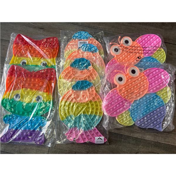 *NEW* Lot of 8 JUMBO Pop-It Fidget Toys