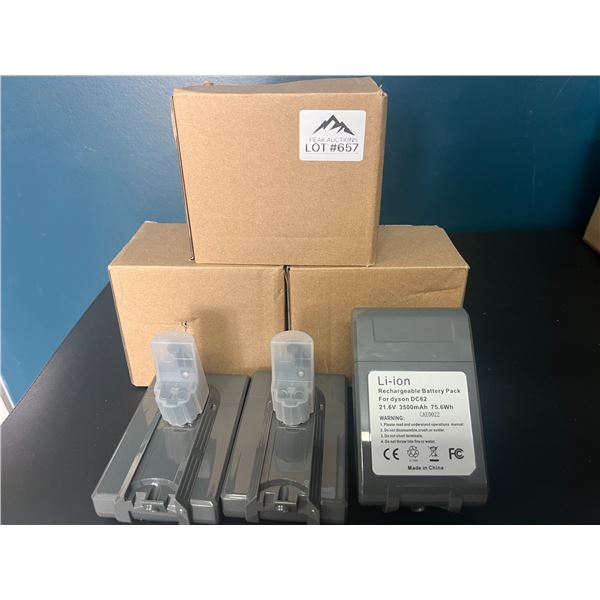 *NEW* Lot of 3 Replacement Batteries for Dyson Vacuums (DC62)