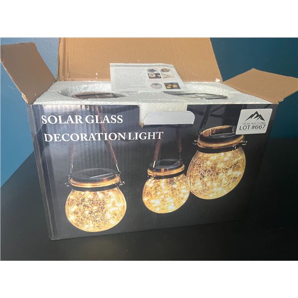 *NEW* Lot of Solar Glass Decoration Lights (2pack)