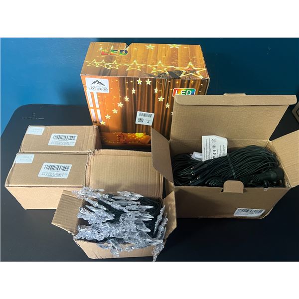 *NEW* Lot of 5 Assorted Boxes of Christmas LED Lights