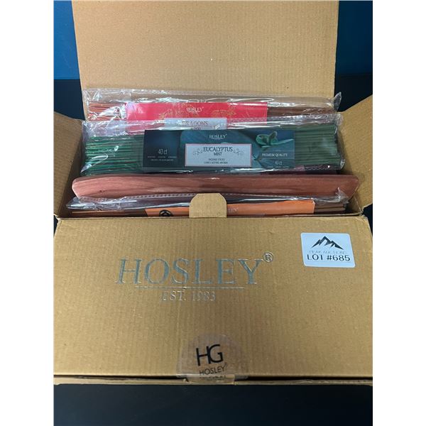 *NEW* Lot of 2 Boxes of Hosley Incense Sticks w/ Holder (480pcs per box)