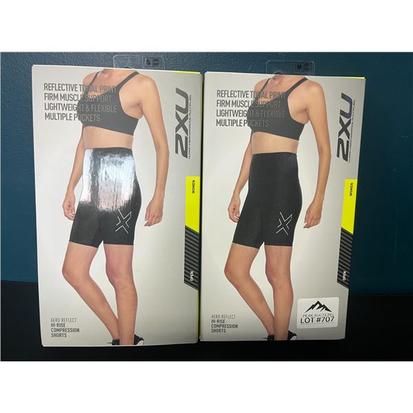 *NEW* Lot of 2 Aero Reflect Hi-Rise Compression Shorts (S/M)