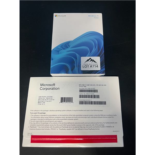 *NEW* Lot of 1 Windows 11 Home & 1 Windows 10 Downloads/Installs