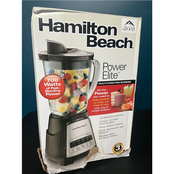 *NEW - DAMAGED BOX* Lot of 1 Hamilton Beach Power Elite Multi-Function Kitchen Blender