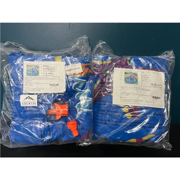 *NEW* Lot of 2 Kids Splash Pads/Water Sprinkler Pads (Large 68" Size)
