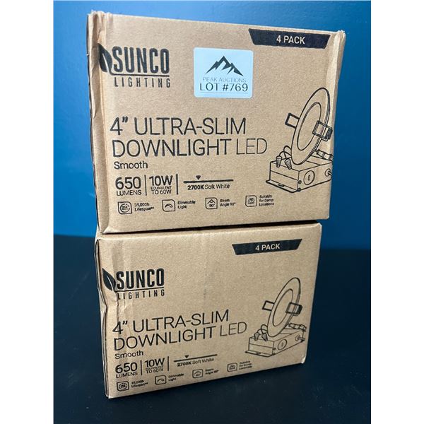 *NEW* Lot of 2 4" Ultra-Slim LED Downlights