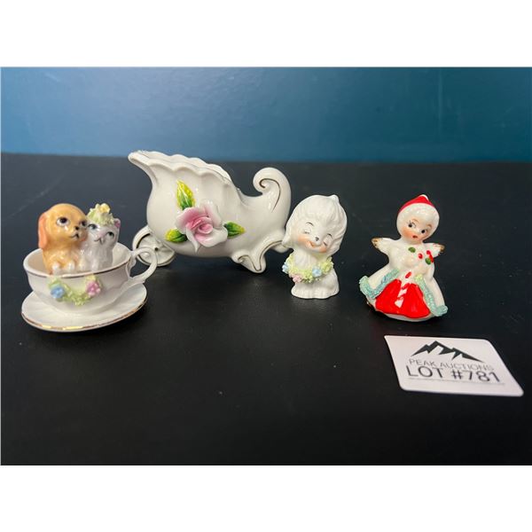 *USED* Lot of 4 Porcelain Figurines