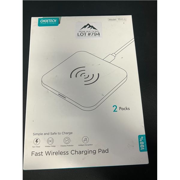 *NEW* Lot of 1 Fast Wireless Charging Pad (2pack)