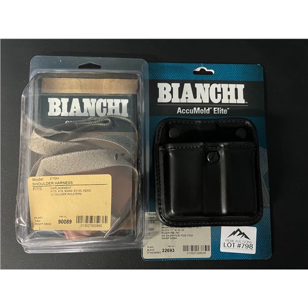 *NEW* Lot of 2 Bianchi Gear - 1x Shoulder Harness & Clip Pouch