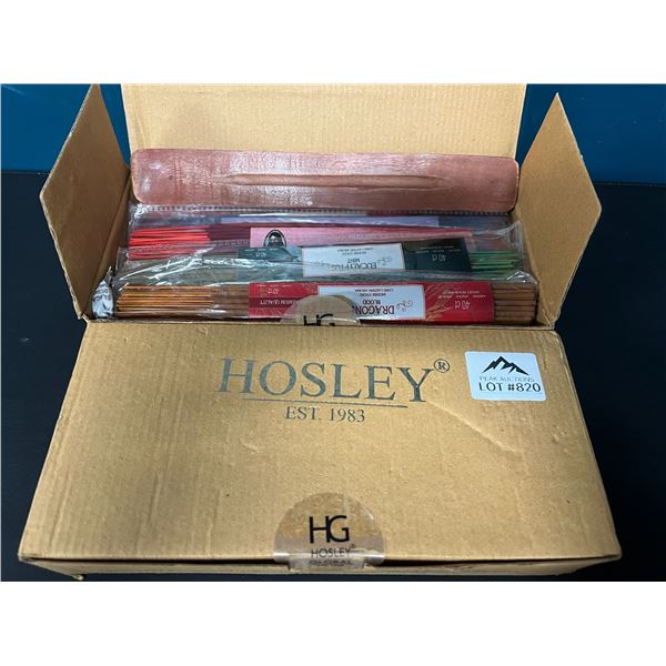 *NEW* Lot of 2 Boxes of Hosley Incense Sticks w/ Holder (480pcs per box)