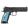 Image 1 : CZ TS2 9MM 20RD BLK FIBER OPTIC BLUE GRIPS