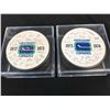 Image 1 : 1973/1974 VANCOUVER CANUCKS TEAM HOCKEY PUCKS LOT