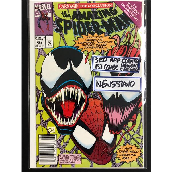 MARVEL COMICS THE AMAZING SPIDER-MAN NO.363 NEWSTAND