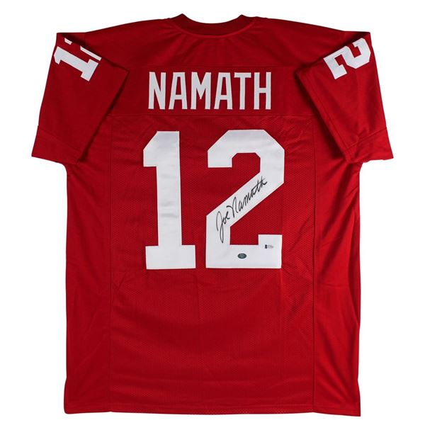 JOE NAMATH SIGNED ALABAMA JERSEY (BECKETT COA)