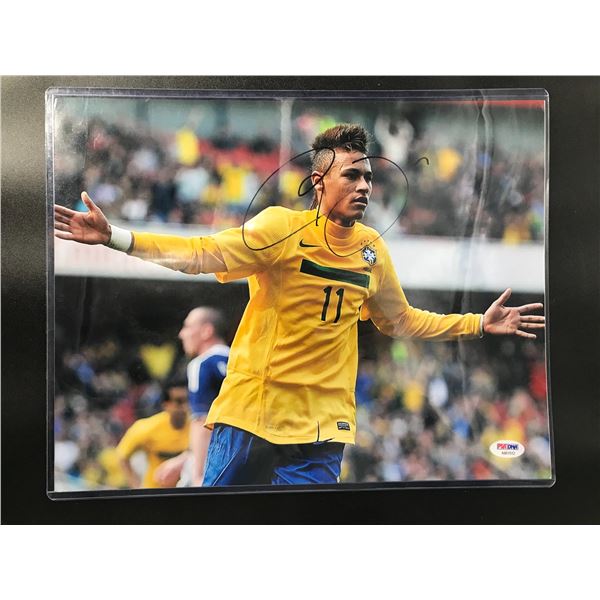 NEYMAR SIGNED TEAM BRAZIL 11 X 14 (PSA COA)