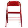 Image 1 : BOB KNIGHT SIGNED METAL FOLDING CHAIR (JSA COA)