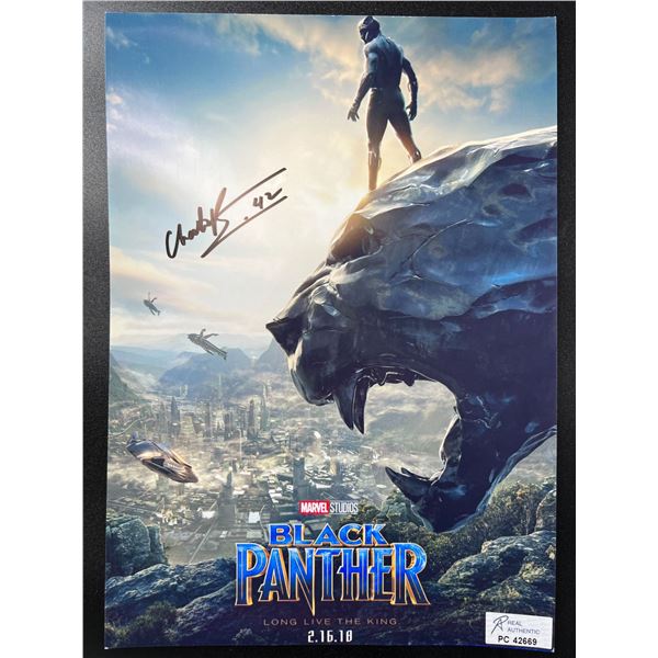 CHADWICK BOSEMAN SIGNED BLACK PANTHER 8 X 10 (RA COA)