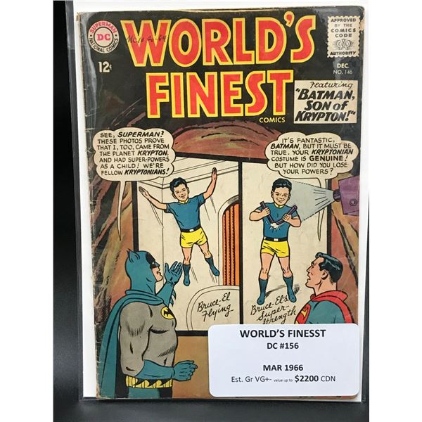 DC COMICS WORLDS FINEST #156