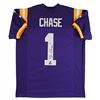 Image 1 : JA'MAAR CHASE SIGNED LSU COLLEGE JERSEY (BECKETT COA)