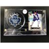 Image 1 : EDDIE SHACK SIGNED TORONTO MAPLE LEAFS PUCKS DISPLAY