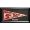 Image 1 : CHICAGO BULLS 1991-92 CUSTOM FRAMED TEAM SIGNED PENNANT (JORDAN, PIPPEN?) BECKETT LOA