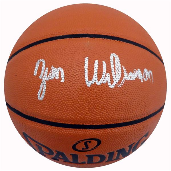 ZION WILLIAMSON SIGNED SPALDING BASKETBALL (FANATICS COA)