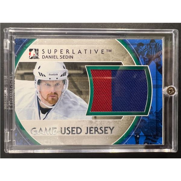 2012-13 UPPER DECK GAME USED DANIEL SEDIN SILVER VERSION 1/30