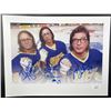 Image 1 : THE HANSON BROTHERS CAST SIGNED 8 X 10 (JSA COA)