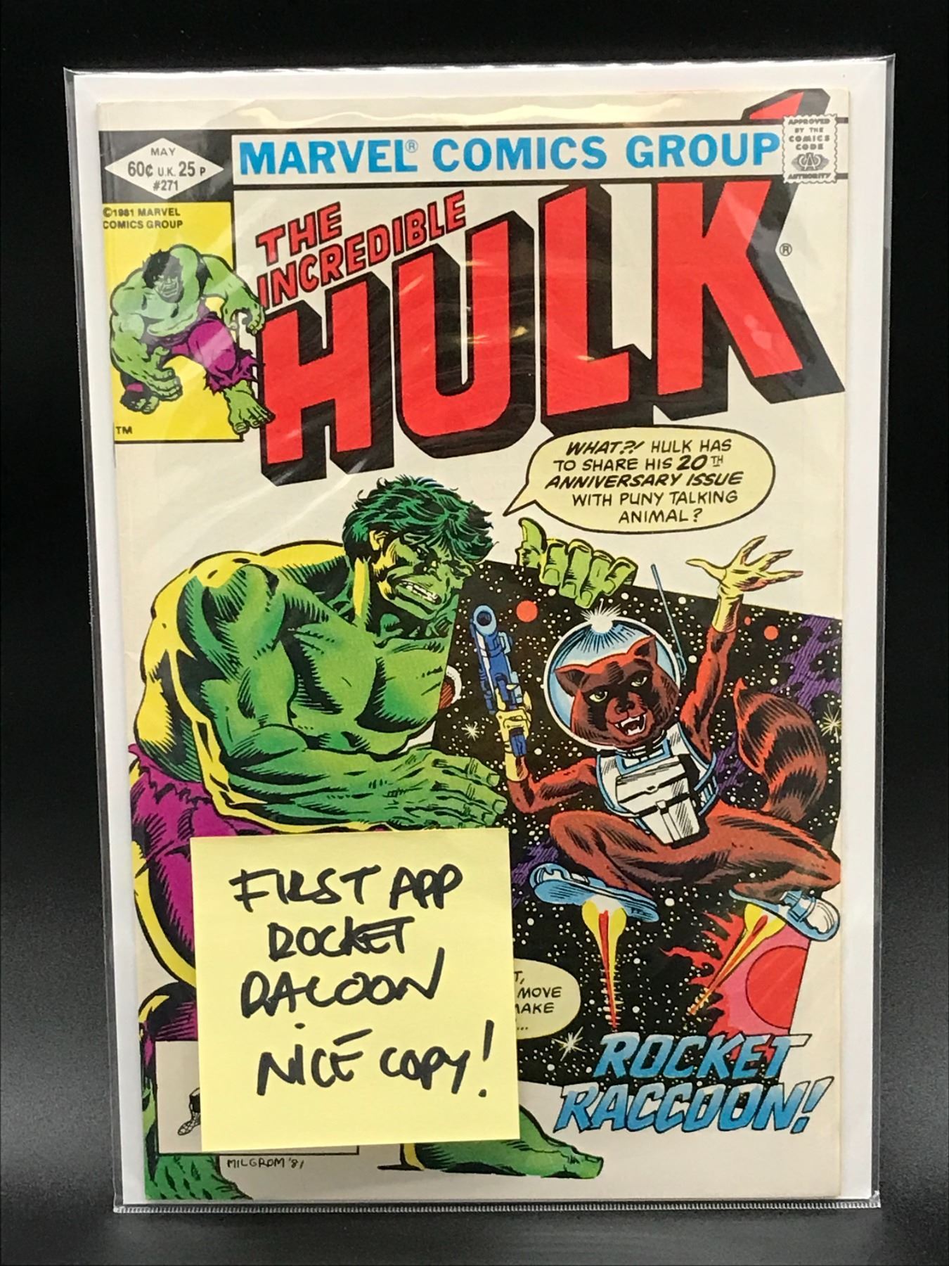 MARVEL COMICS THE INCREDIBLE HULK #271 (1ST APPEARANCE ROCKET RACCOON)