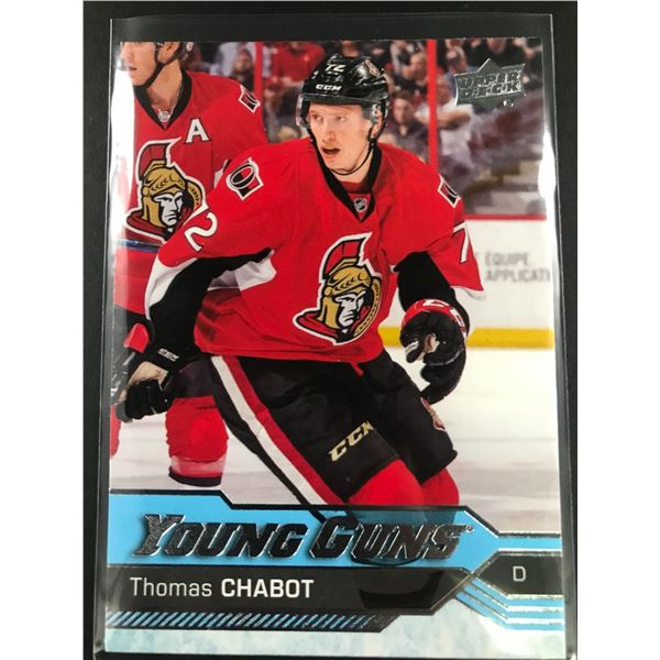 2016-17 UPPER DECK THOMAS CHABOT YOUNG GUNS ROOKIE CARD