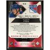 Image 2 : 2019-20 UPPER DECK TRILOGY LEVEL 1 ADAM FOX ROOKIE PREMIERES PATCH