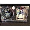 Image 1 : SIGNED EDDIE SHACK MAPLE LEAFS PUCK AND CARD DISPLAY