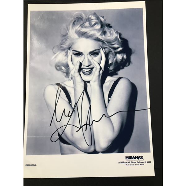 MADONNA SIGNED 8 X 10 (RA COA)