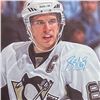 Image 2 : SIDNEY CROSBY SIGNED 18 X 24 CANVAS (FRAMEWORTH COA)