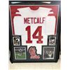 Image 1 : D.K METCALF SIGNED AND CUSTOM FRAMED OLE MISS JERSEY (JSA COA)