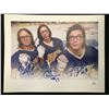 Image 1 : SLAPSHOT MOVIE HANSON BROTHERS SIGNED 8 X 10 (JSA C0A)