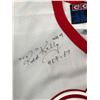 Image 2 : TED LINDSEY SIGNED AND INSCRIBED DETROIT RED WINGS JERSEY