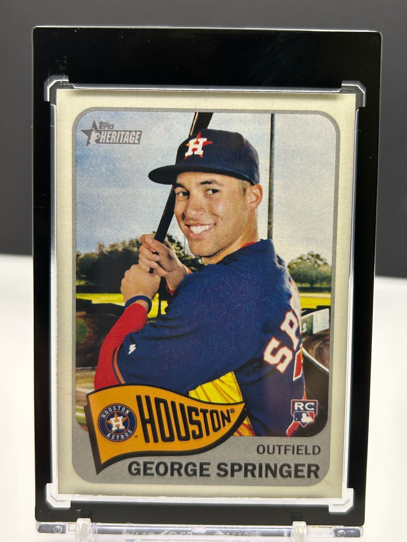2014 TOPPS HERITAGE GEORGE SPRINGER ROOKIE CARD 2014 TOPPS HERITAGE GEORGE SPRINGER ROOKIE CARD