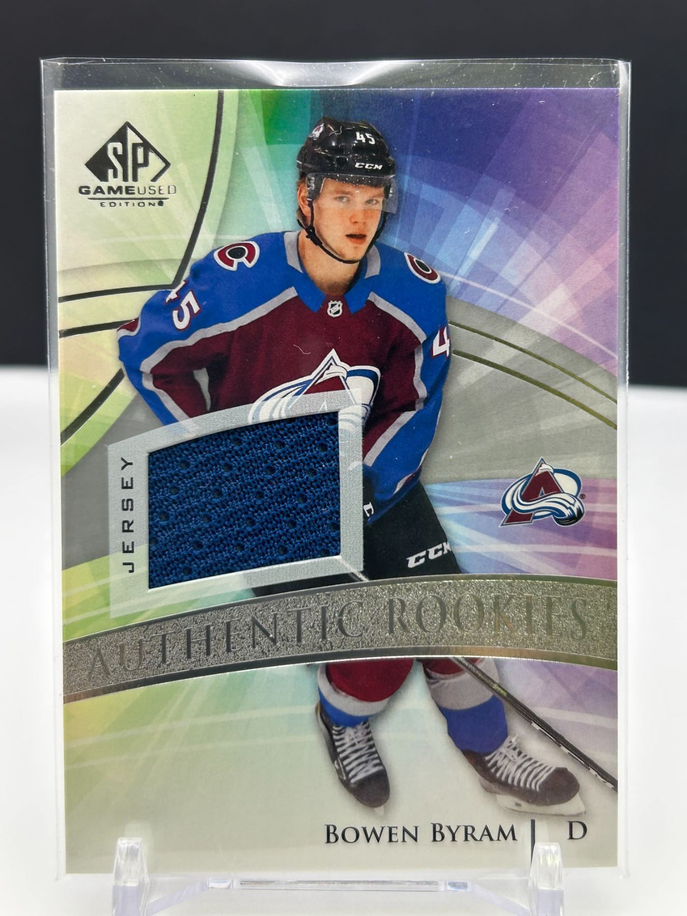 Byram Rookie Patch Auto 2020-21 SP GAME USED AUTHENTIC ROOKIES BOWEN BYRAM ROOKIE CARD