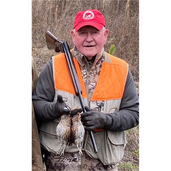 Full Day Quail Hunt for Three People with Former Governor Sonny Perdue at The Ford Farm in Lakeland,