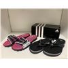 Image 1 : Two Pairs of Ladies Adidas Cloud Foam and Skechers Memory Foam Sandals Size 6