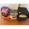 Image 2 : Vintage Vacuum Storage Ottoman and Two Huggies Packs Size 1 Lot Plus More