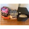 Image 2 : Vintage Vacuum Storage Ottoman and Two Huggies Packs Size 1 Lot Plus More