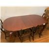 Image 2 : Ornate Wooden Dining Room Table With Four Chairs 68" Long x 38" Wide x 30" Tall