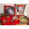 Image 1 : Coca Cola Clock and Serving Tray Lot Plus More