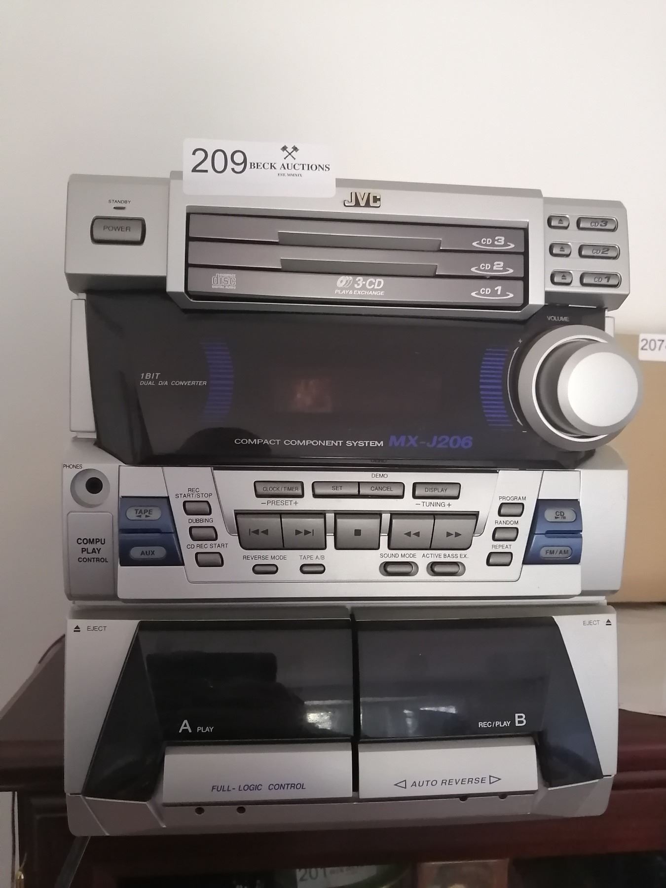 JVC Compact Component System - CD/Cassette/Radio Player (Model MX-J206 ...