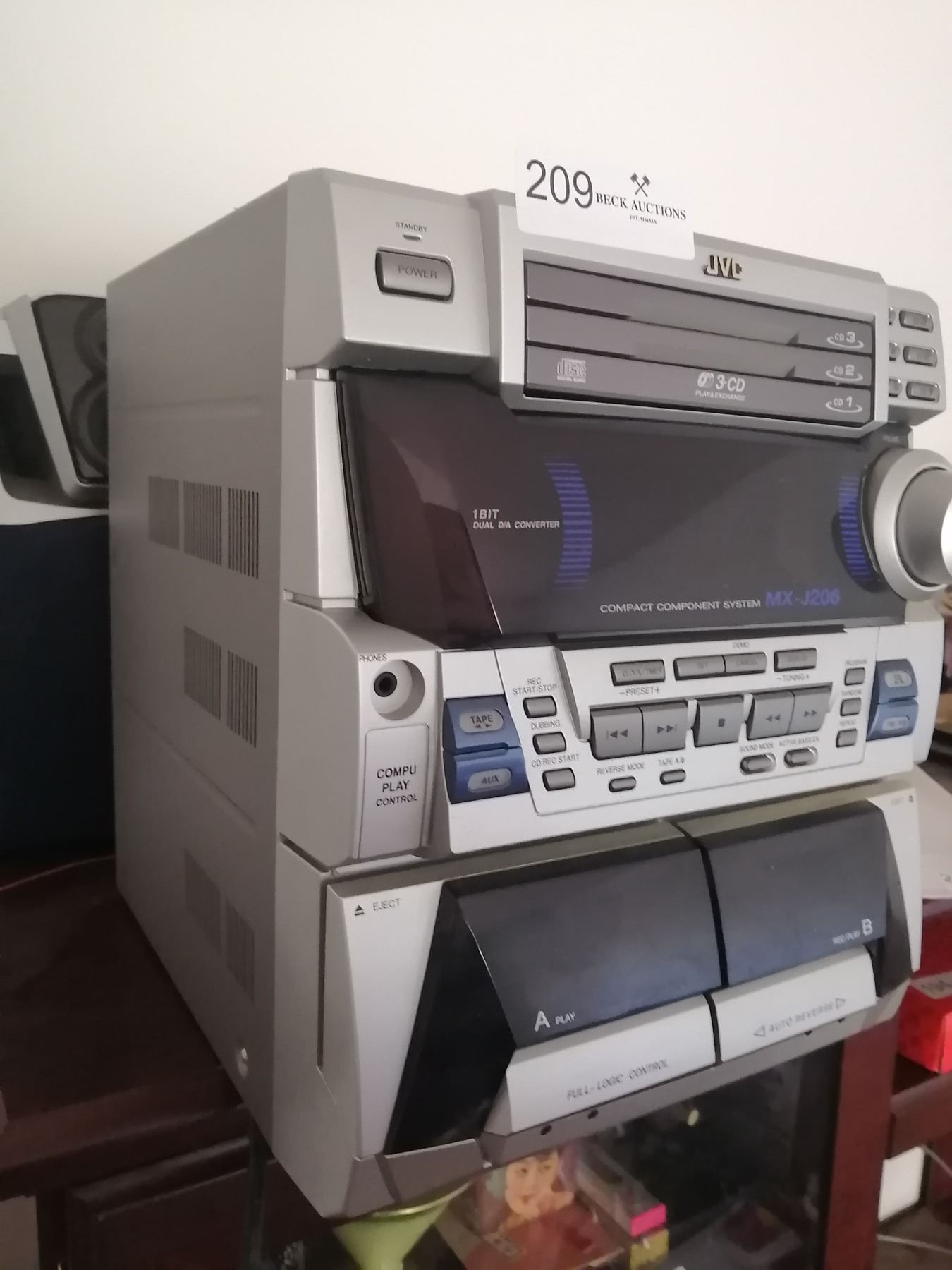 JVC Compact Component System - CD/Cassette/Radio Player (Model MX-J206 ...