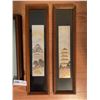 Image 2 : 3 x Framed Artworks - Farmhouse Scene Print and Asian-Style Metallic Diptych