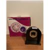 Image 2 : Papillon Plastic Mantle Clock and Colour-Changing Neon Wall Clock (Brand New)